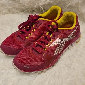 Reebok Pink and Yellow Sneakers Vibrant Comfort